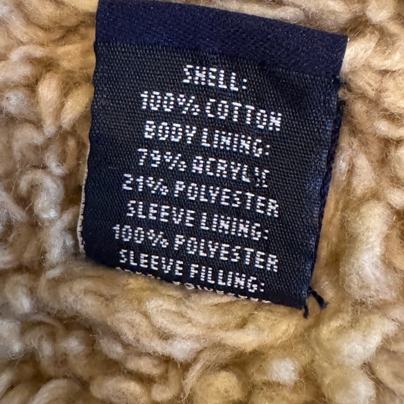 Vintage Gap Denim Jacket Warm Sherpa Lined Women’s Size Small Winter Cotton Coat - Picture 8 of 8